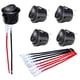 thumbnail image 1 of Interruptor basculante Ygjytge 5 uds encendido apagado DC12V-24V para coche automotriz, 1 of 9