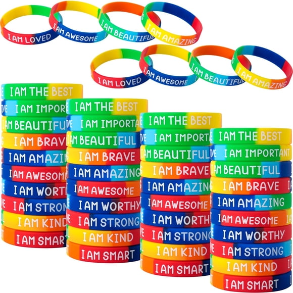 Pulseras inspiradoras de silicona QEERBSIN x60
