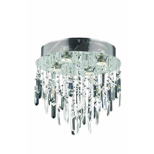 Elegant Lighting Galaxy 14" 4 Light Spectra Crystal Flush Mount