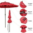 thumbnail image 3 of Yescom 10 Ft 3 Tier Patio Umbrella with Protective Cover Crank Push to Tilt Garden, 3 of 12