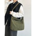 thumbnail image 3 of Fashionable Simple Large Capacity Casual Crossbody Sling Bag For Men, Canvas Bag, Vintage Style, Washed Canvas Material, 3 of 5