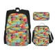 thumbnail image 1 of Easygdp Colorful Fish 2 Mochila para Niños y Niñas con Set de Caja de Almuerzo y Estuche para Lápices 3 en 1, Mochila Escolar Estampada para Adolescentes, 1 of 7