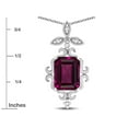 thumbnail image 4 of Star K� Antique Vintage Design Octagon Cut Genuine Rhodolite Pendent Necklace, 4 of 9