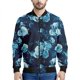 thumbnail image 3 of Chaqueta con cremallera y estampado de flores de rosas para hombre, con plantas 3D, mangas largas, para primavera y otoño, chaquetas de gran tamaño, abrigos, ropa de calle, 3 of 5