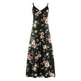 thumbnail image 5 of Joau Womens Vintage Printed Sleeveless Baggy Maxi Dress Summer Casual V Neck Loose Flowy Long Dress Evening Party Holiday Beach Sundress, 5 of 5