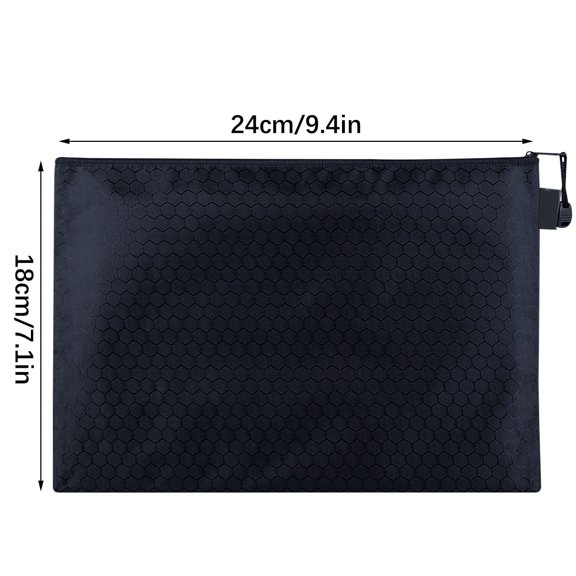 Pencil Case Canvas Zipper Stationery Bag A5 Storage Pouch for Office Office Daily Use