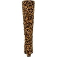 thumbnail image 3 of DARING DIVA Women's Pointed Toe Chunky Heel Knee High Boots Leopard 6.5, 3 of 6