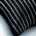 thumbnail image 2 of Euro Pillows, Black Euro Pillow Shams 26x26 inch (65x65 cm), Velvet Euro Size Pillow Covers, Striped, Modern European Pillow Shams - Bring Back Black, 2 of 3