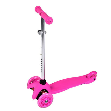 Yosoo Height Adjustable Folding 3-Wheel Scooter PU Wheels for Toddler Kids Child Gifts, Adjustable Kid Scooter, Kids