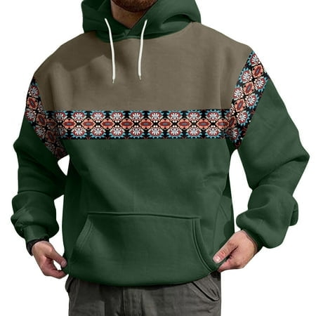 PMUYBHF Chandail pour Homme Homme Drôle Homme Hiver Printemps Décontracté Col Rond Manches Longues Imprimé 3D à Capuche Haut Blouse Chandails pour Hommes Chandails à Capuche Fermeture Éclair devant