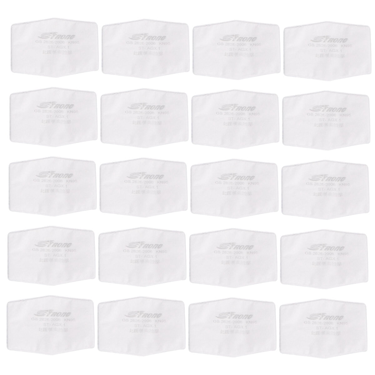 MasteelfCA 20Pcs AG/AX Dust Mask Filter Cotton ST-AGX Electrostatic Fibre Chip Size M (White)