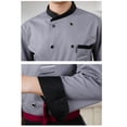 thumbnail image 3 of TISHITA Chef Jacket Uniform Short Sleeve Hotel Kitchen Apparel Cook Coat 5 Colors - Blue, 3 of 7