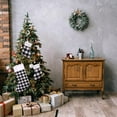 thumbnail image 5 of 7.5" Buffalo Plaid Christmas Stockings Xmas Fireplace Hanging Stockings for DIY Christmas Decoration, 5 of 10