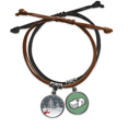 thumbnail image 1 of Pulsera de Navidad Unbranded con encanto de Santa Claus y copo de nieve Cuerda de cuero, 1 of 2