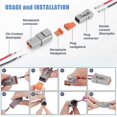 thumbnail image 3 of 72 PCS Deutsch DTP Connector Kit 4 Pin Automotive Waterproof Connectors 6 Sets with Size 12 Stamped, 3 of 5