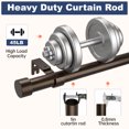 thumbnail image 2 of KoshiMe bronze Curtain Rods for Windows 144 to 168 inch,1" Adjustable Heavy Duty Curtain Rod, Modern Decorative Drapery Rods with Aluminium End Cap,Telescoping Single Window Curtains Rods Set, 2 of 7