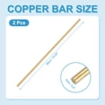thumbnail image 2 of Uxcell 4 Pcs Round Brass Rods, 5mm Dia. 26cm / 10.24 Inch Length H59 Brass Bar Solid Metal Rods for DIY Crafting Jewelry Plating Repairing Science Class, Brassy, 2 of 6