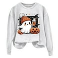 thumbnail image 4 of Cute Sweatshirts For Women Halloween Print Casual Comfortable Crew Neck Graphic Hoodies Tops Clothes With Pocket, 4 of 4