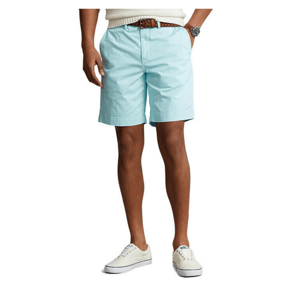 Polo Ralph Lauren Men's Classic Fit Stretch 9" Flat Front Shorts Soft Aqua 30