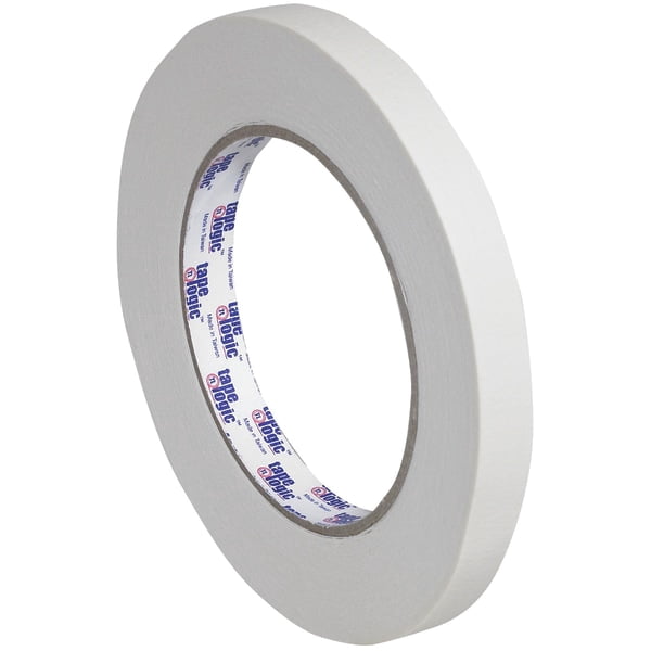 Tape Logic® 2400 Masking Tape, 3" Core, 0.5" x 180', Natural, Pack Of 72