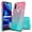 Pink/Teal, variant on Motorola G Power 2022 Case, Moto G Pure Case, Rosebono Hybrid Glitter Sparkle Transparent Colorful Gradient TPU Skin Cover Case For Moto G Power 2022 (Pink/Teal)