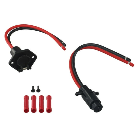 Wide Compatibility Trolling Motor Plug Receptacle Kit 12V 10AWG Male Female Connector Improved Motor Performance