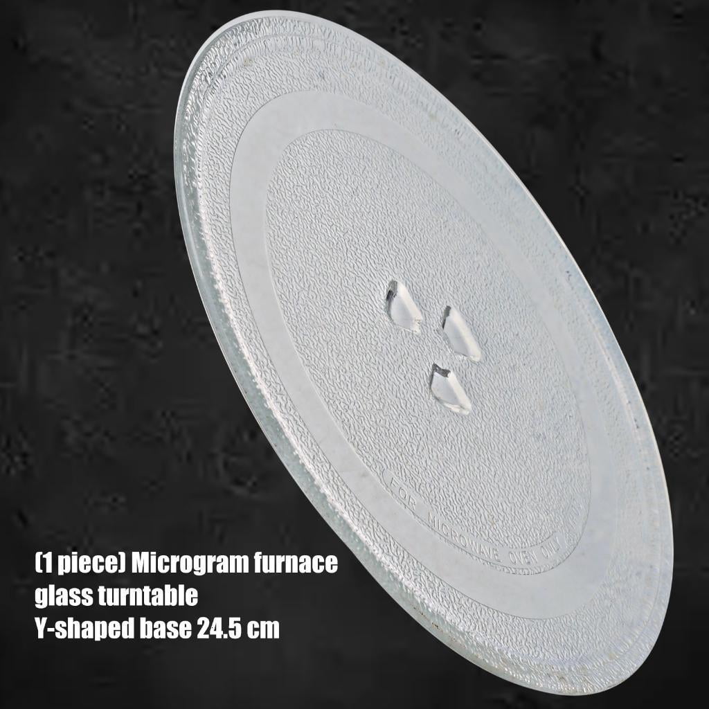 Microwave Glass Turntable 24.5cm Y-Base Heatproof Rotating Plate Dishwasher Safe Replacement