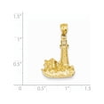 thumbnail image 3 of 14K Yellow Gold Lighthouse Pendant (28 X 18) Made In Peru c2458, 3 of 3