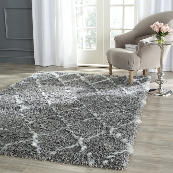 Safavieh Moroccan Luvenia Geometric Shag Area Rug or Runner