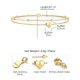 thumbnail image 5 of Pulsera de tobillo Chic Silver chapada en oro con iniciales en forma de corazón, 5 of 9