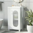 thumbnail image 6 of 20" Bathroom Vanity with Sink, Glass Door Cabinet with Two-tier Shelf, 6 of 10