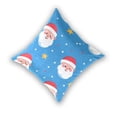 thumbnail image 2 of Christmas Cute Santa Faces Stars Throw Pillow Covers Pillowcases 18 x 18 Inch Home Decor 2 Packs for Bedroom Sofa, 2 of 6