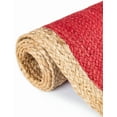 thumbnail image 3 of 2.6x14 Ft Red Jute Area Rug, Hand-Woven, Reversible, Farmhouse Boho Style, Durable & Pet-Friendly Rug for Living Room, Dining Room, and Bedroom, 3 of 5