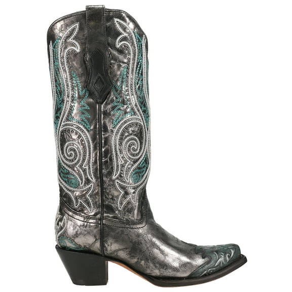 Corral Boots Womens Art 21 Metallic Embroidered Studded Snip Toe Cowboy  Mi