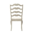 thumbnail image 5 of Weston Home Farmhouse French Ladder Back Wood Dining Side Chairs, Antique White (Set of 2), 5 of 6