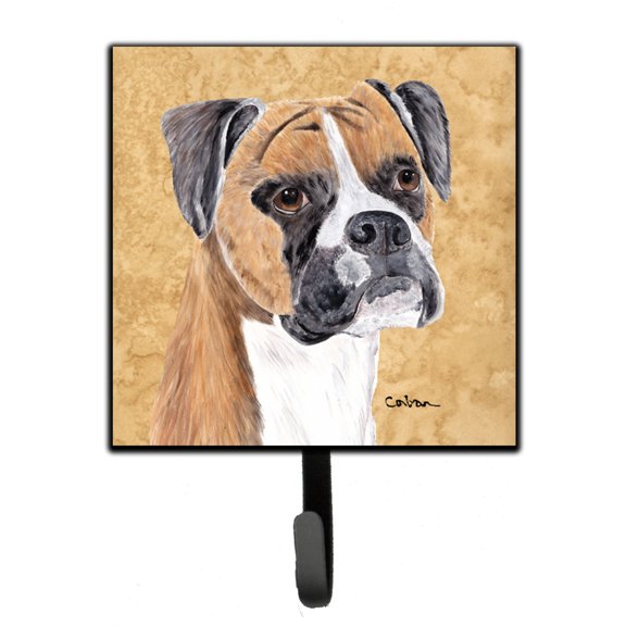 Carolines Treasures SC9121SH4 Boxer Wipe your Paws Leash or Key Holder Single Hook multicolor