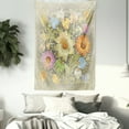 thumbnail image 3 of Grunge Tapestry, Ornate Aged Floral Bouquet Composition over Antique Style Marble Setting Bohemian Print, Wall Hanging for Bedroom Living Room Dorm Decor, 40W X 60L Inches, Multi, by Ambesonne, 3 of 5