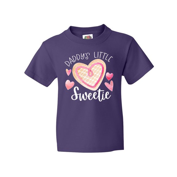 Inktastic Daddy's Little Sweetie with Pink Heart Cookie Youth T-Shirt