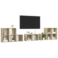 thumbnail image 3 of vidaXL TV Cabinet Set 8 Piece TV HiFi Unit Stereo Stand Chipboard Multi Colors, 3 of 5