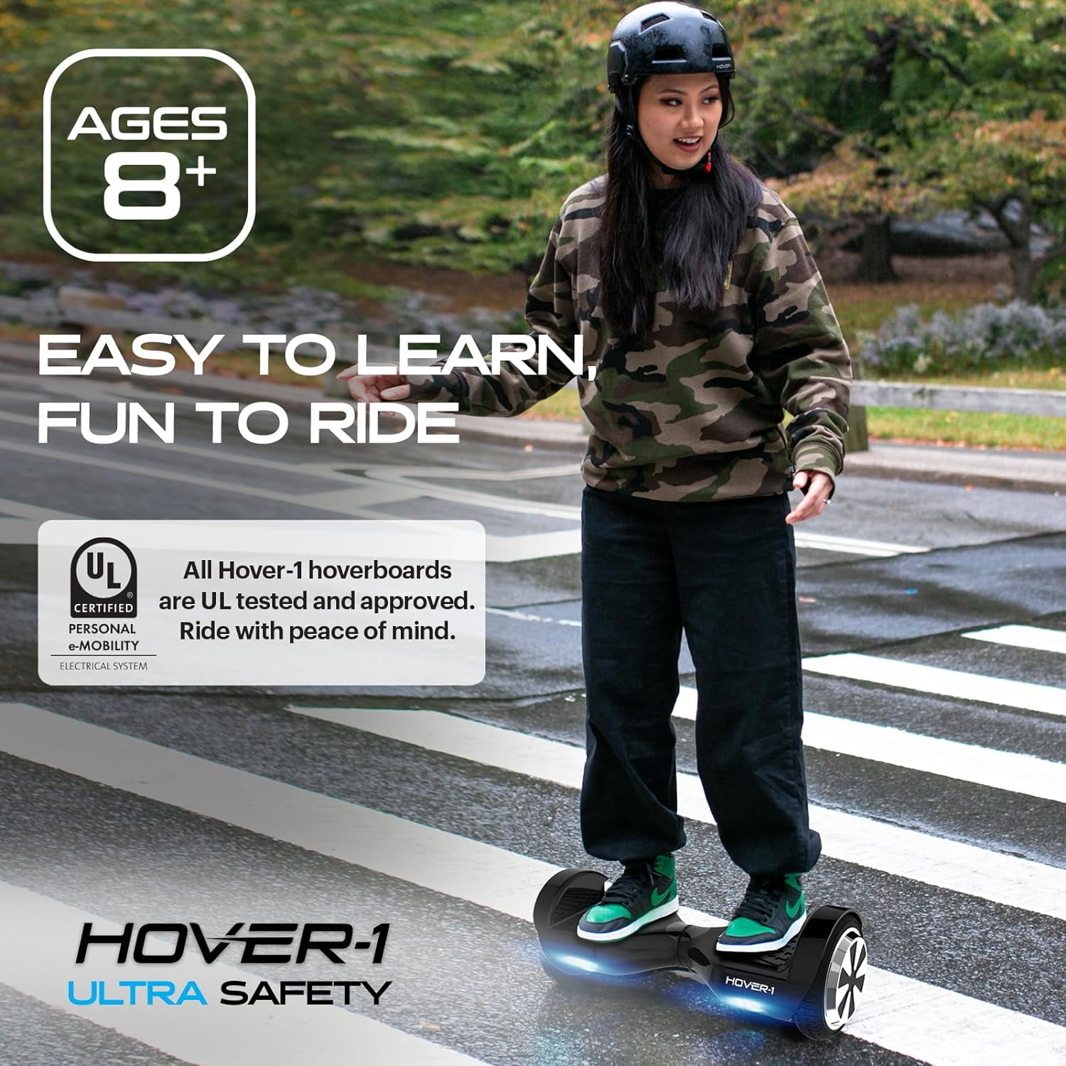 Hover-1 Hoverboard with Rechargeable Battery, Electric Blue
