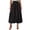 Black, variant on Women's Summer Tennis Skirts Women’s Casual Loose Floral Midi Skirt With Stretch Waistband A Line Dressy Street Style Skirt Gray S