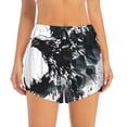 thumbnail image 2 of Daiia Abstract Eagle Ink Pattern Women's 2 in 1 Running Shorts - Lightweight Athletic Workout Gym Yoga Shorts Liner with Phone Pockets-Large, 2 of 7