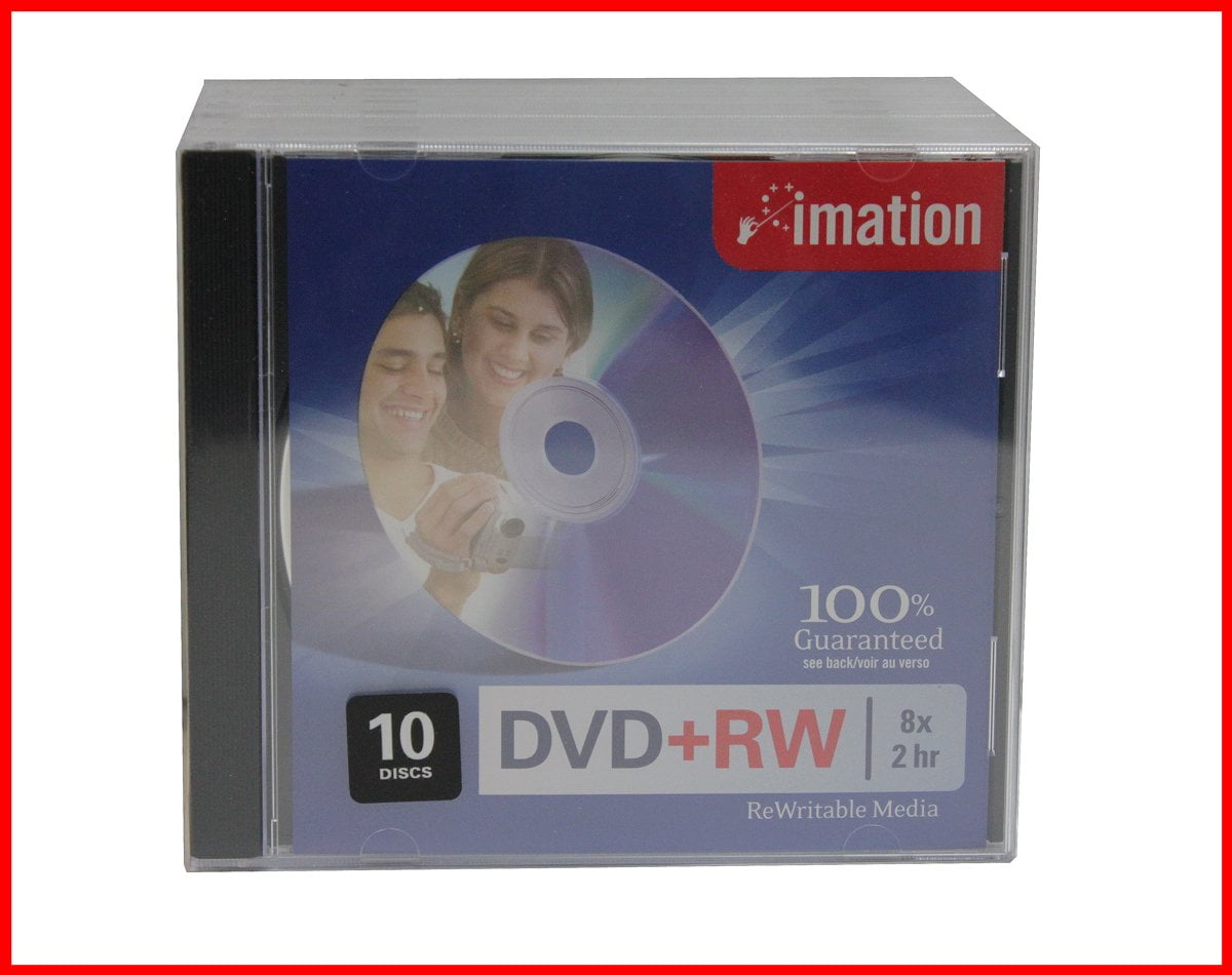 10 New Imation 8X DVD+RW ReWritable Blank Disc Storage Media 4.7GB With
