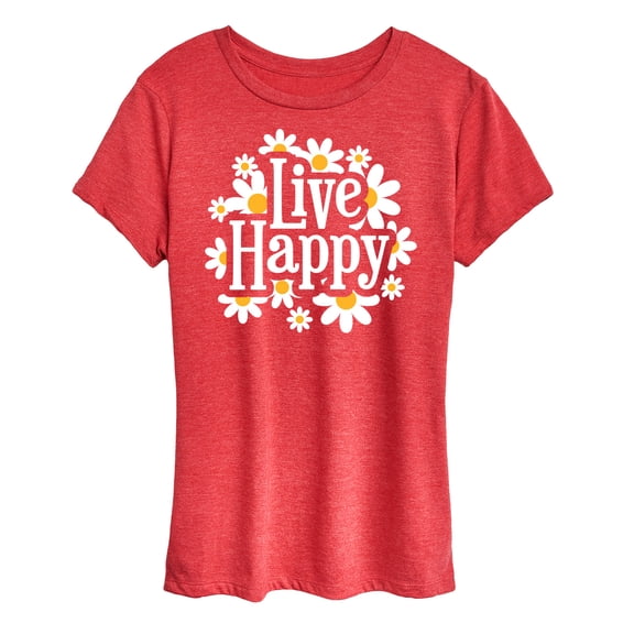 Instant Message - Spring - Live Happy - Women's Short Sleeve Graphic T-Shirt