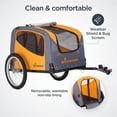 thumbnail image 3 of Schwinn Rascal Pet Trailer for Bicycles, 16-Inch Wheels, 50 lbs. Capacity, Orange, 3 of 10