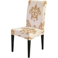 thumbnail image 5 of Luxury Texture Fabric Pattern Baroque Damask Chair Covers Floral Pattern Slipcovers for Chairs Set of 6 Stretch Removable Washable Slipcovers for Dining Room Hotel Kitchen, 5 of 6
