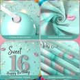 thumbnail image 4 of Glitter Design Sweet 16 Banner Turquoise Balloons Display Pink Lips Sparkling Decor 16th Birthday Backdrop for Sweet 16 Party Teen Birthday Celebration Girls' Birthday Party, 4 of 9