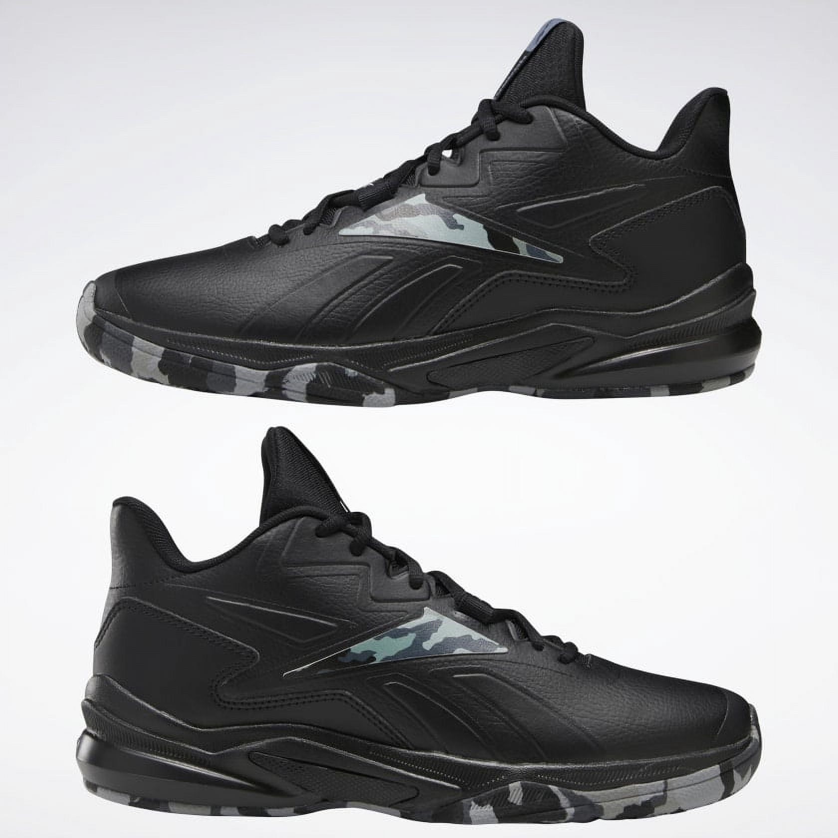 Reebok Mens More Buckets GY5473 Black Basketball Shoes Sneakers Size12 Reebok More Buckets Mens Black Synthetic Lace Up Athletic  main image 2