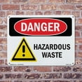 thumbnail image 5 of Hazardous Waste OSHA Danger Rigid Plastic Sign 14 Inch x 10 Inch - 10 Pack, 5 of 8
