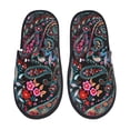 thumbnail image 1 of Fotbe Paisley Pantuflas Peludas para Mujer con Estampado, Zapatillas de Peluche, Zapatos de Invierno para Casa, Uso Interior y Exterior-Medium, 1 of 8
